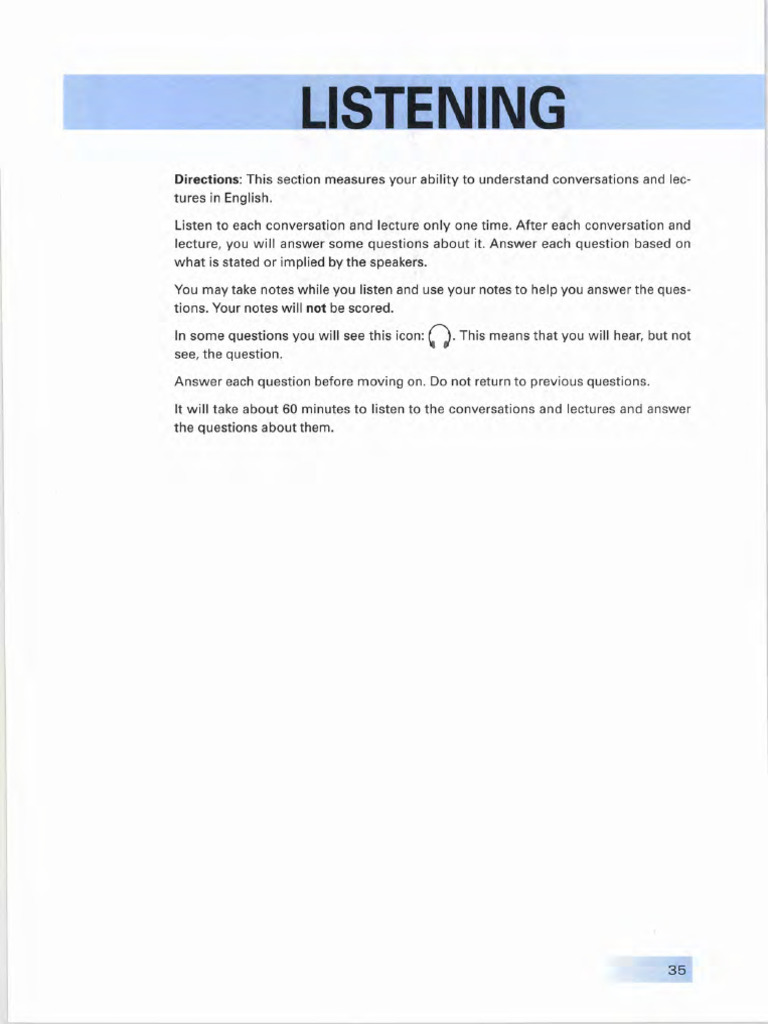 Listening And Speaking Test 1 Vol 1 Pdf Nonverbal Communication