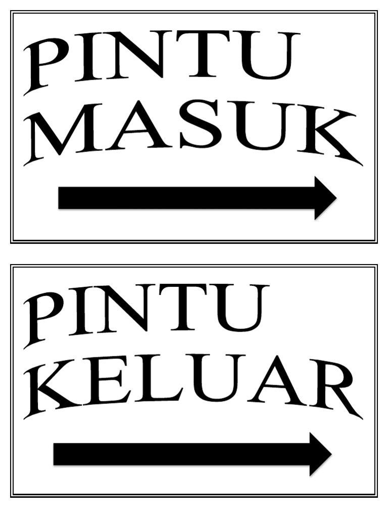 Pintu Keluar Masuk | PDF