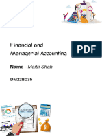 Financial and Managerial Accounting Maitri Shah