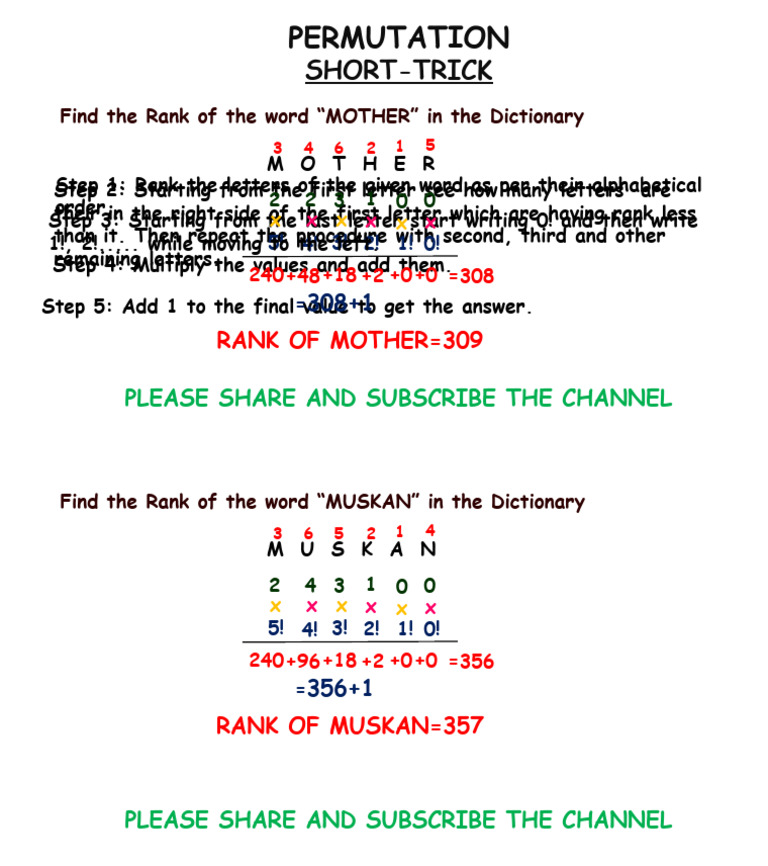 Rank of A Word | PDF
