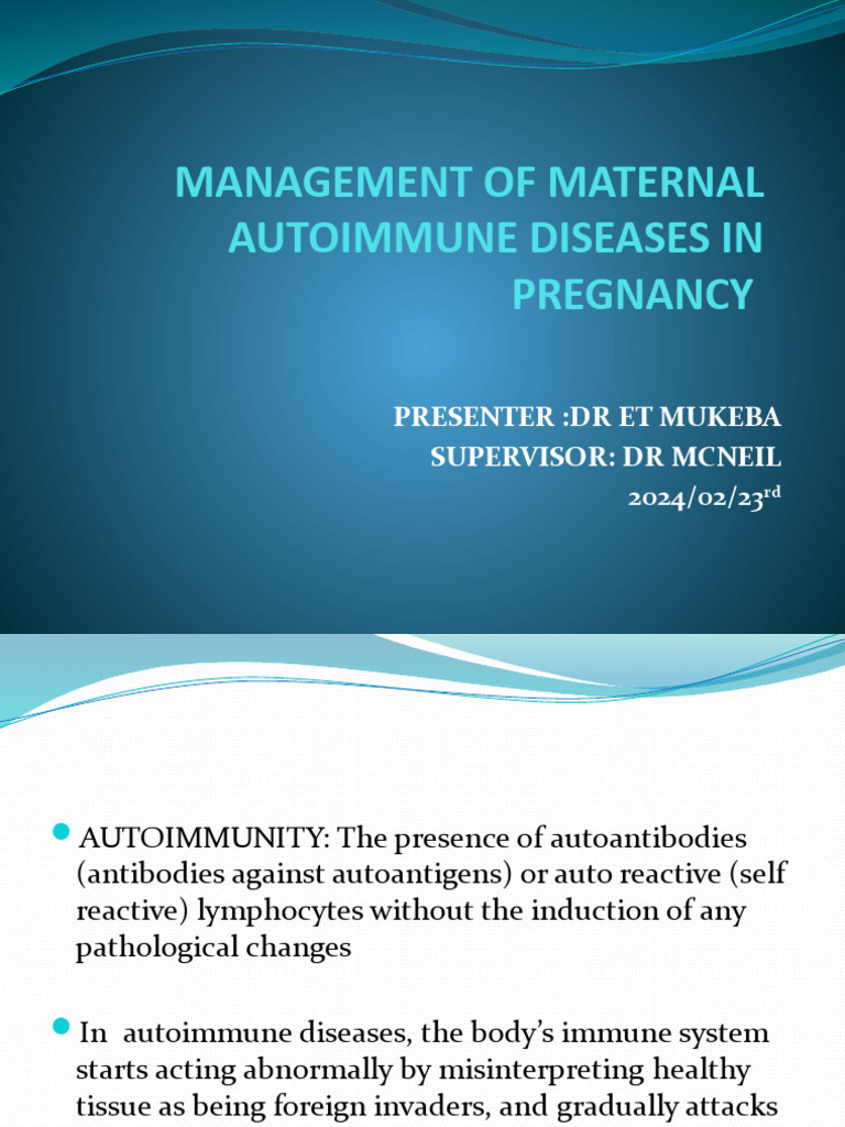 Managing Autoimmune Diseases in Pregnancy | PDF | Causes Of Death ...