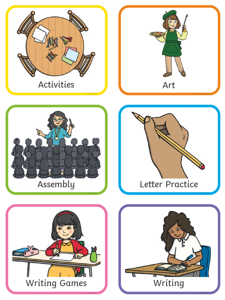 Visual Cards Schedule Template | PDF