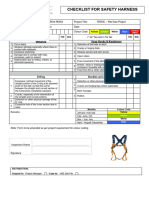 WI HSE 016 (Safety Harness Checklist) Issue 1.0