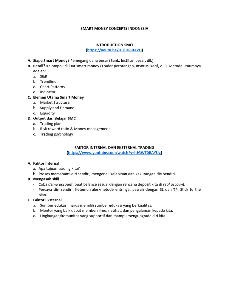 Smart Money Concepts Indonesia Pdf