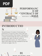 Chapter 17 Performance of Contract of Sales