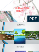 Ciri - Ciri Makhluk Hidup