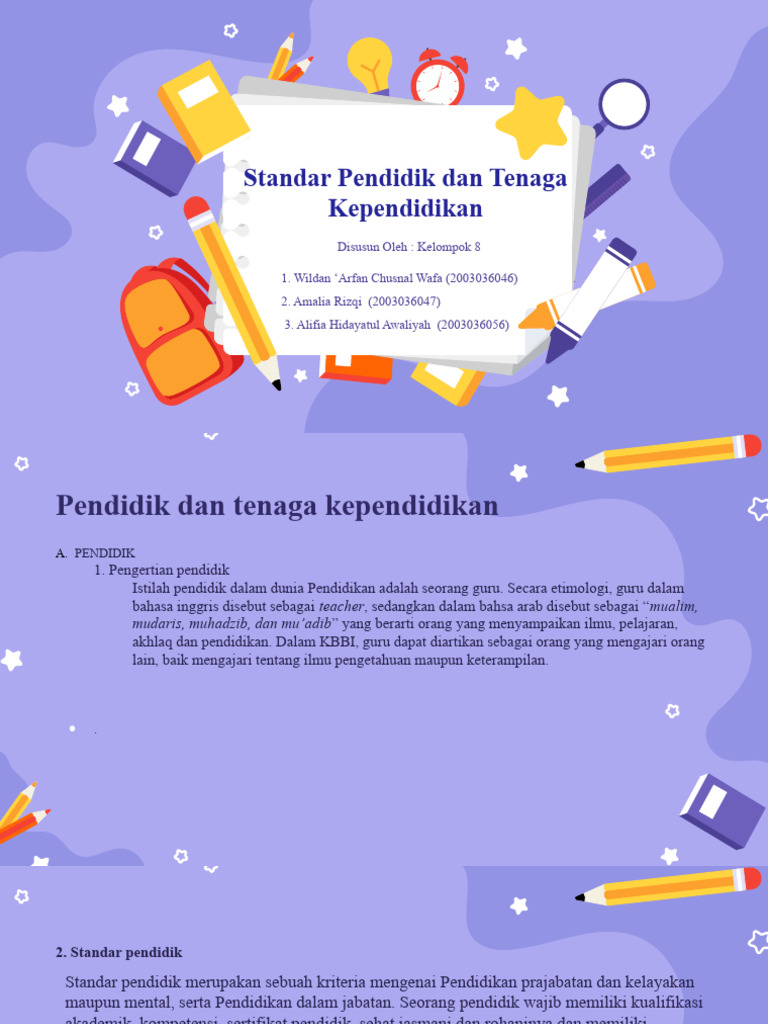 Pendidik Dan Tenaga Kependidikan | PDF