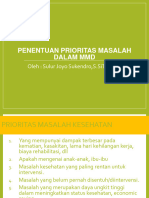 Penentuan Prioritas Masalah