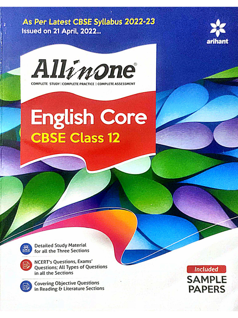 ARIHANT SAMPLE PAPER CLASS 12 ENGLISH PDF DOWNLOAD 2025 visual data 8