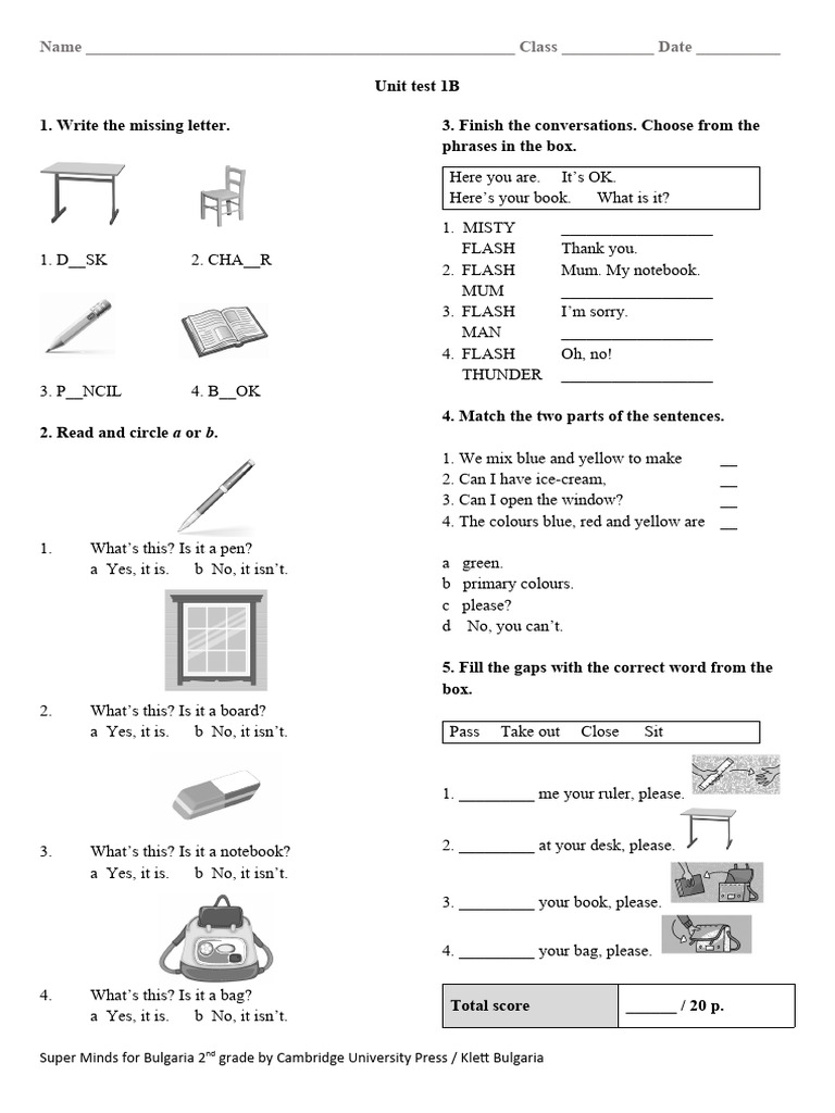 Super Minds 2 Kl Unit Test 1 B Pdf