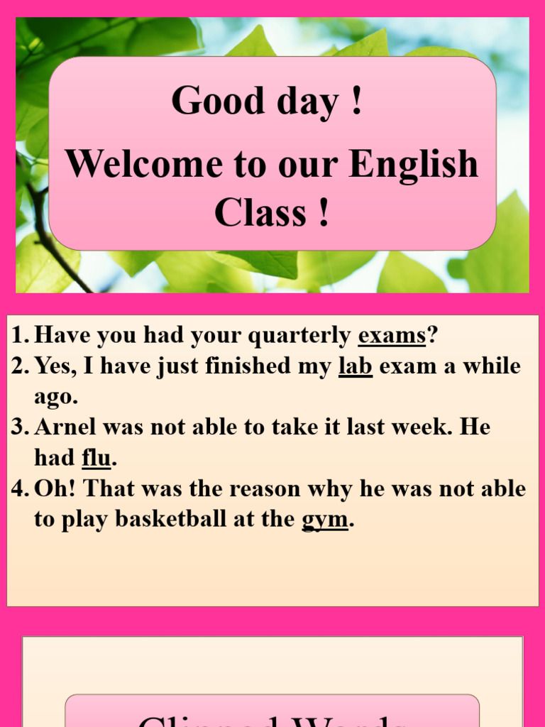 Examples Of Clipped Words In English