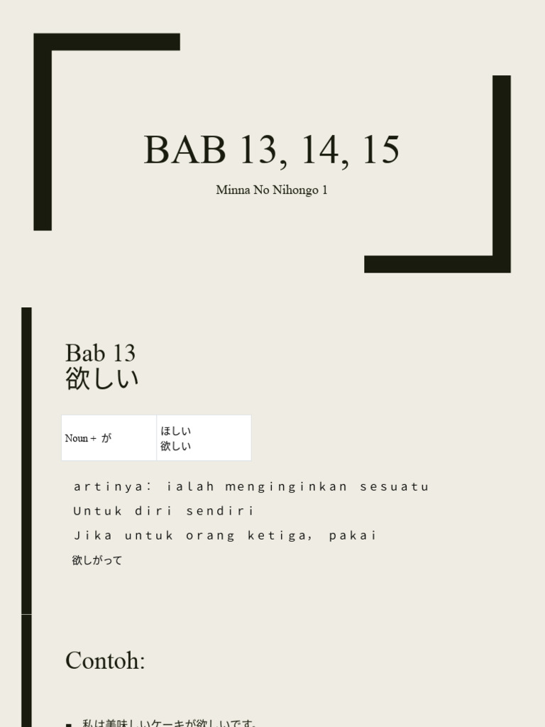 Bab 13 14 15 Minna No Nihongo 1 Pdf