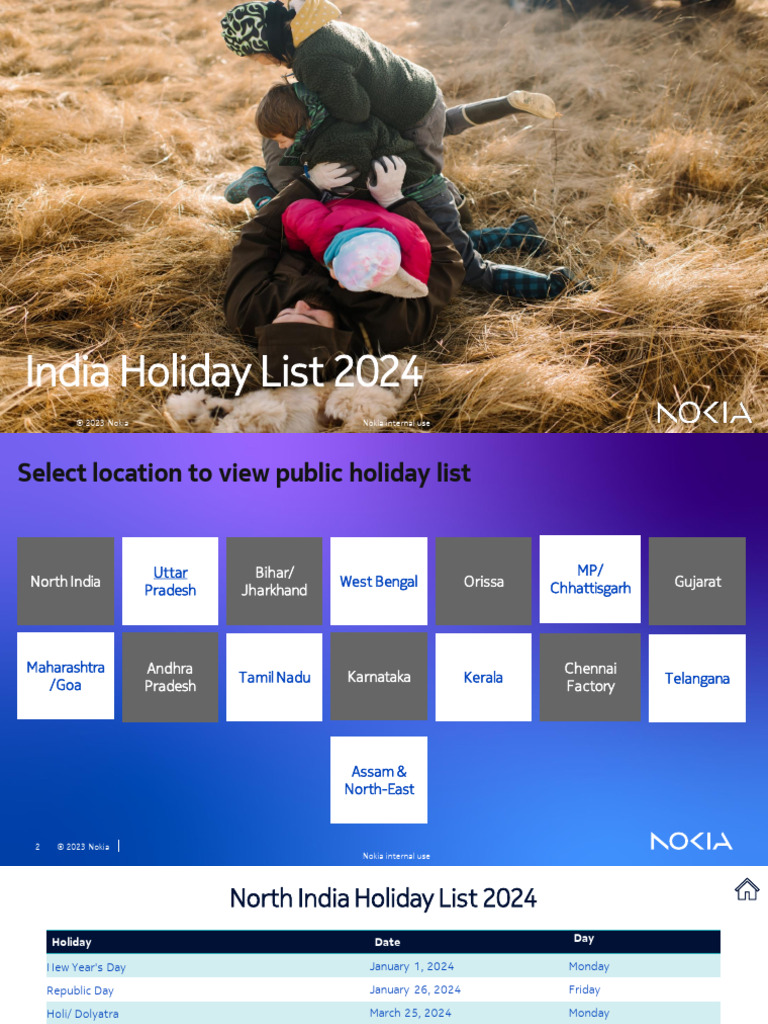 India Holiday List 2024 | PDF