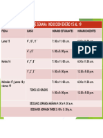 Horario Semana de Inducción