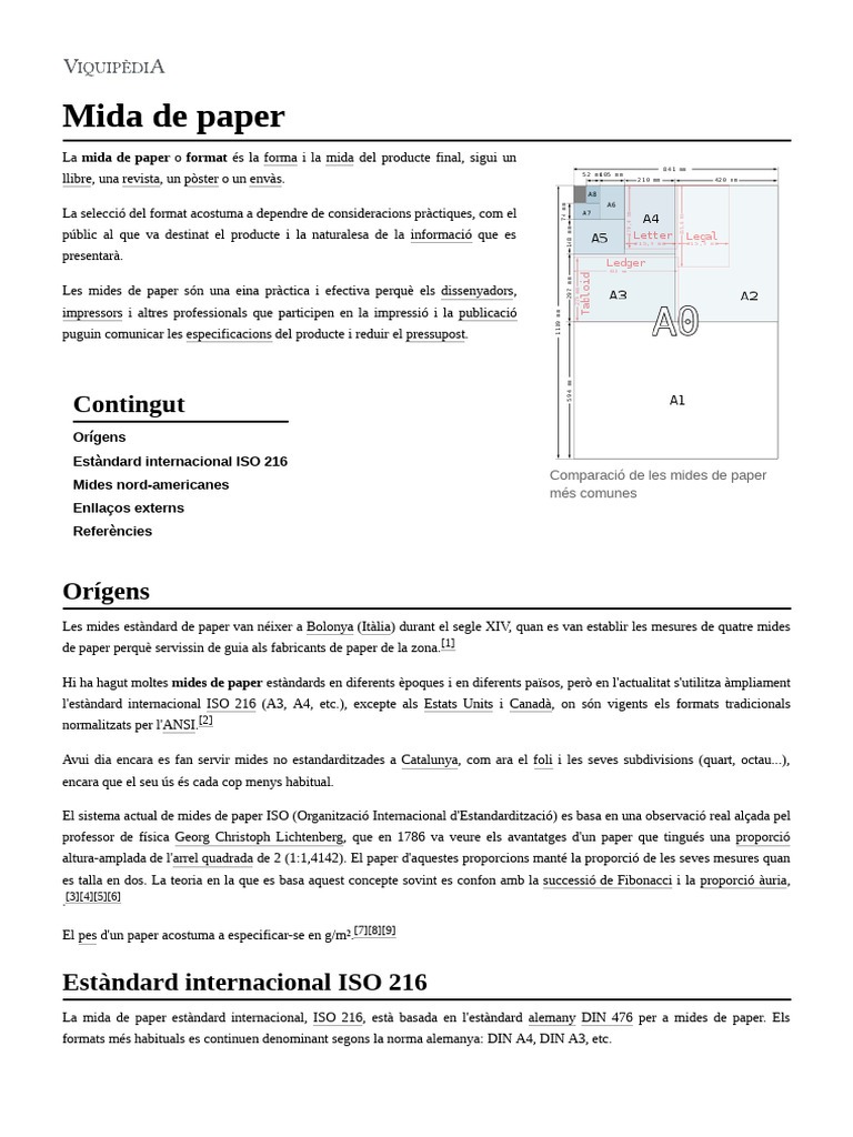 Mida Del Paper | PDF