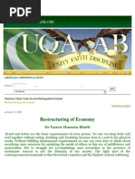 Restructuring of Economy
