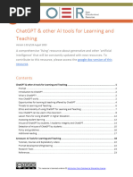 ChatGPT For Learning and Teaching