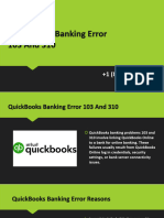 QuickBooks Banking Error 103 and 310 - Page 1 Service 