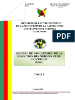 Manuel de Procedures de La Direction Des Normes Et Du Controle DNC
