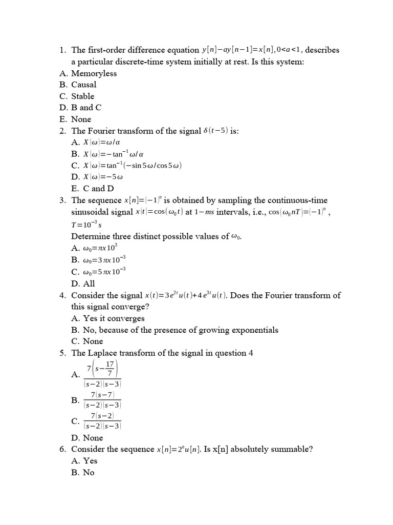 Discrete and Continuous System Analysis | PDF | Science & Mathematics ...