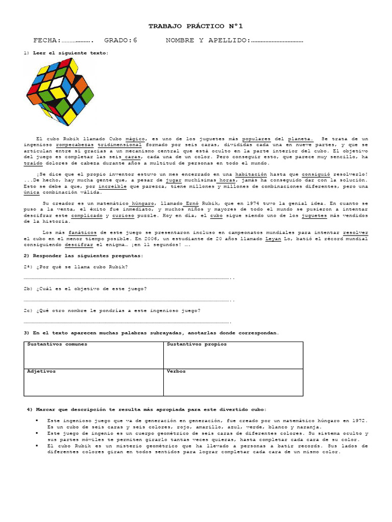 Historia y Misterio del Cubo Rubik | PDF