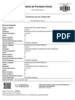 Instituto de Previsión Social: Constancia de Ser Asegurado