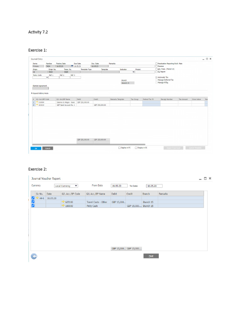 Activity 7.2 Exercises Guide | PDF
