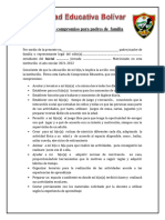 Acta de Compromiso para Padres de Familia 2020-2021