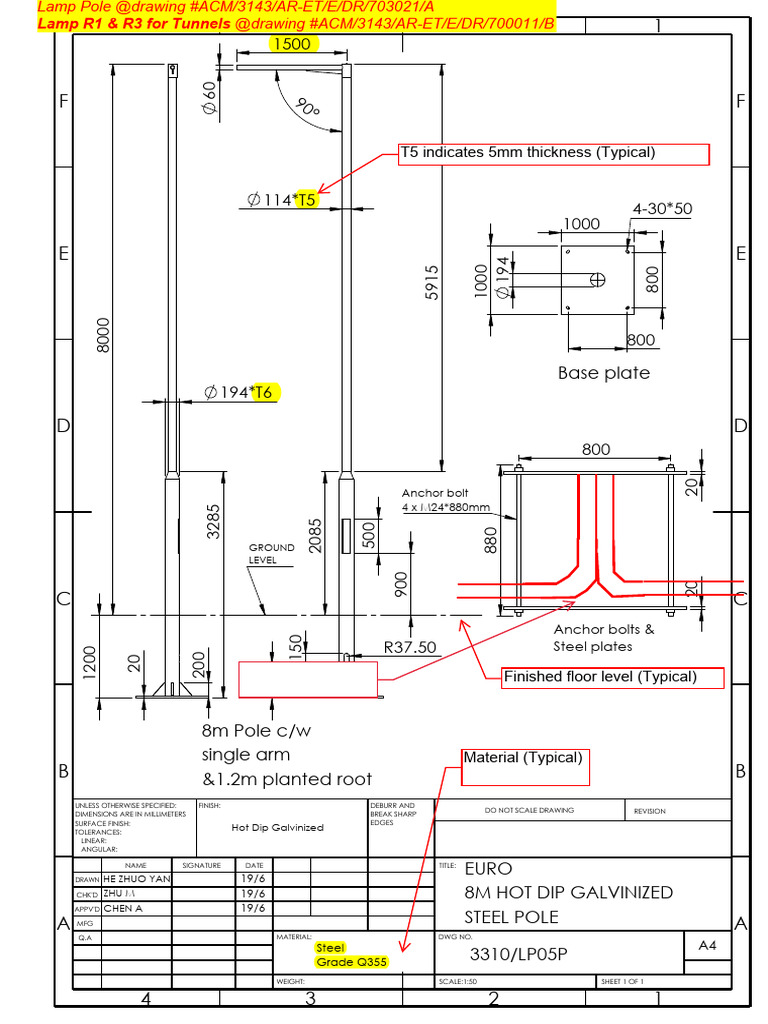 App A - Manufacturing Drawing | PDF