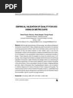 Download EMPIRICAL VALIDATION OF QUALITY FOR OSS USING CK METRIC SUITE by Research Cell An International Journal of Engineering Sciences SN70850875 doc pdf