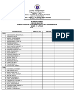 Attendance Sheet Grade 11