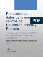 Tema 2. LA PROTECCION DE DATOS POR PARTE DE LAS INSTITUCIONES EDUCATIVAS