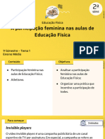 A Participação Feminina Nas Aulas de Educação Física