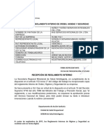 Carta Del Reglamento Interno de Orden Seremi