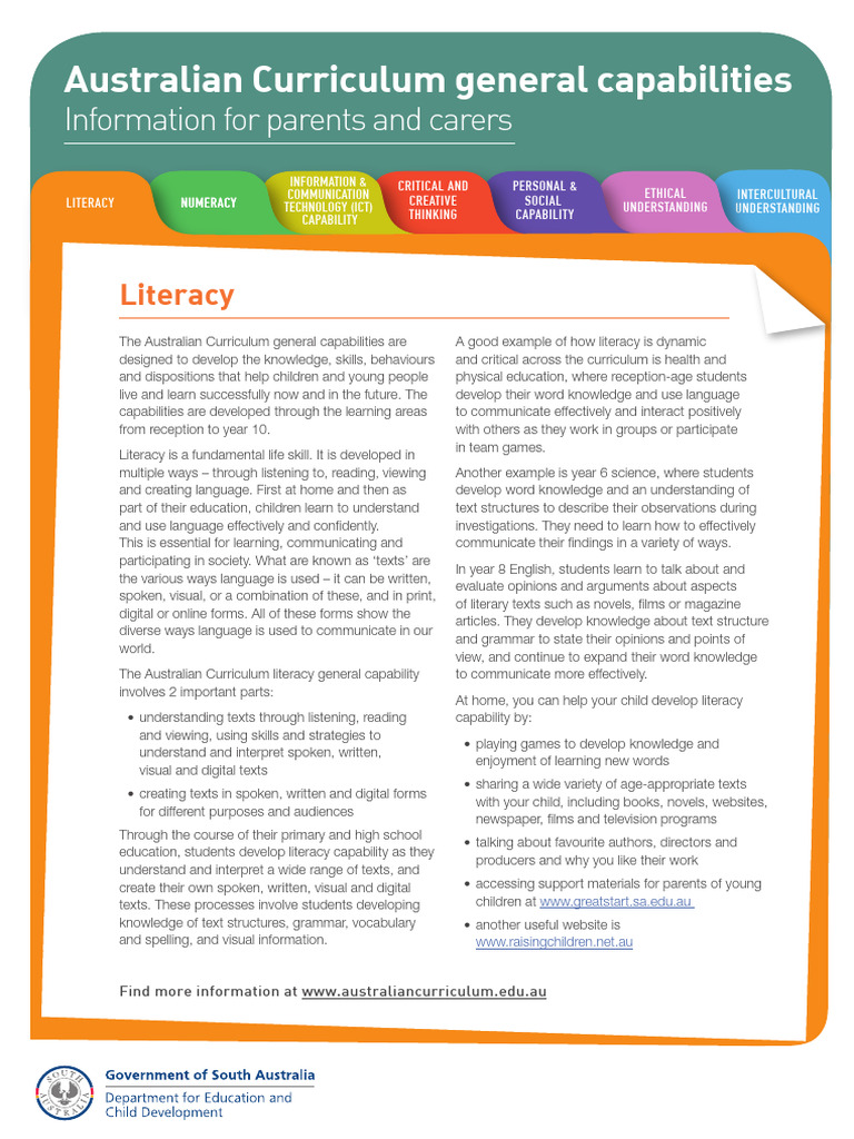 Enhancing Literacy Capability in Education | PDF | Literacy | Information