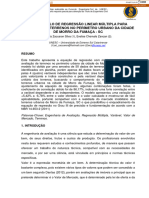 Modelo de Regressão Linear Múltipla para Avaliação de Terrenos No Perímetro Urbano Da Cidade de Morro Da Fumaça - SC