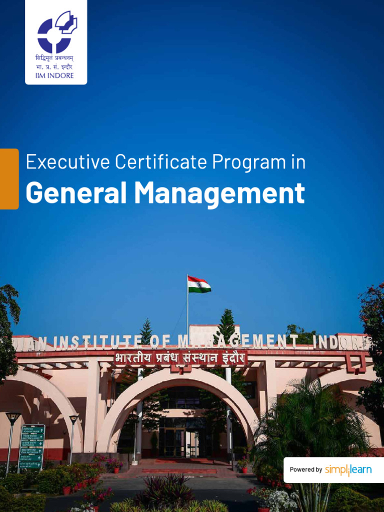 IIM Indore Executive General Management Program | PDF | Business ...