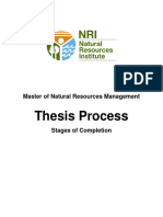 Master's Thesis Process 2012-2013