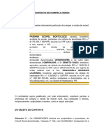 Modelo de Contrato de Compra e Venda de Bem Imóvel