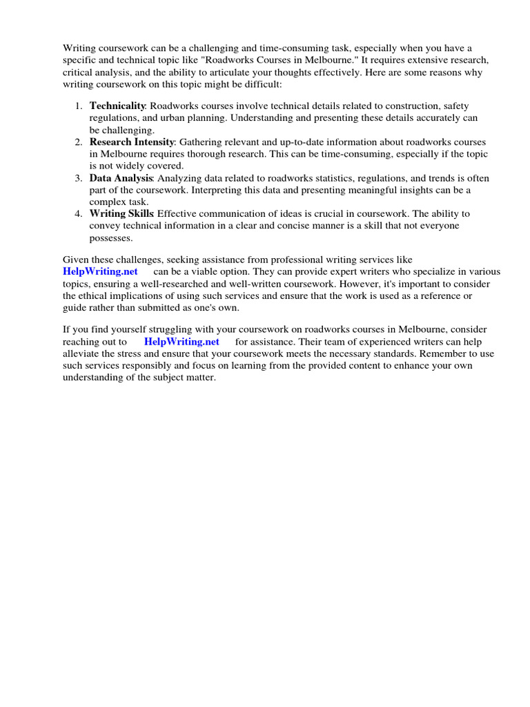 Roadworks courses melbourne pdf data controlled access highway