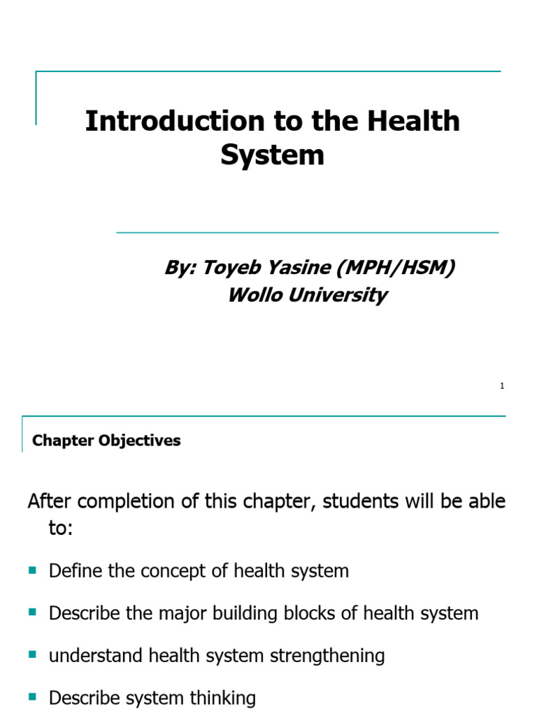 Understanding Health System Components | PDF