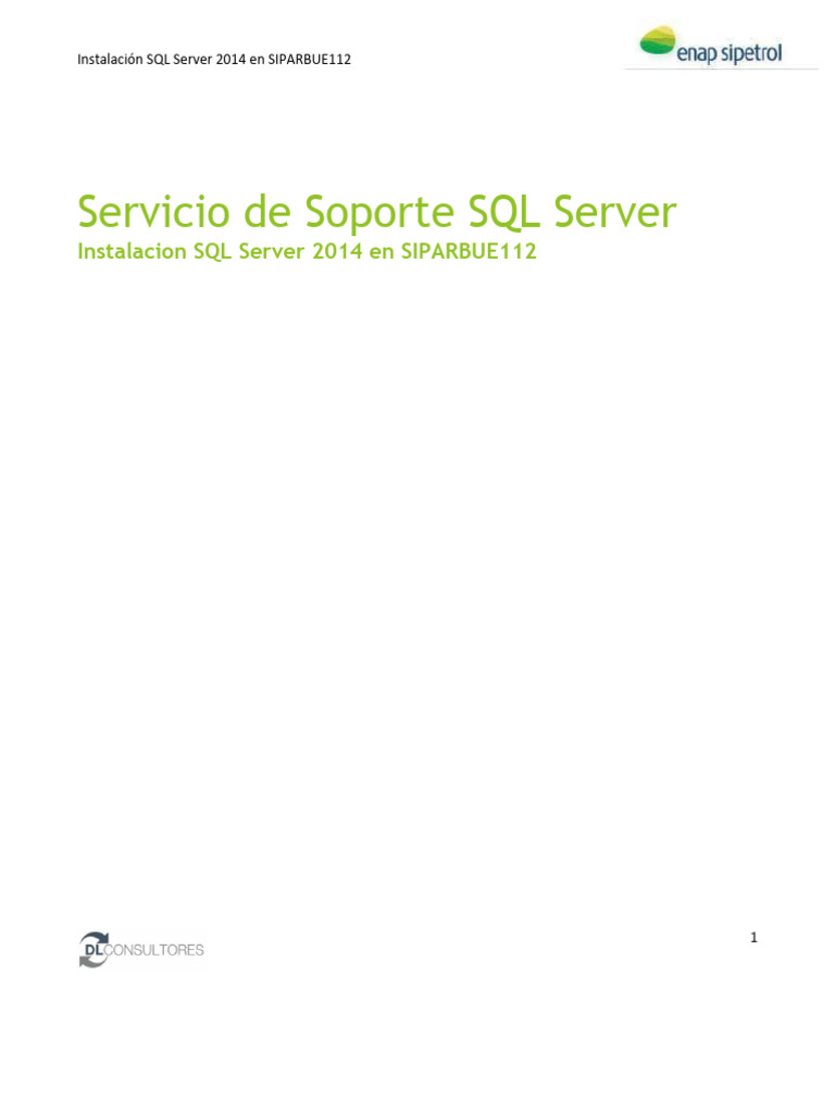 Instalación SQL Server 2014 en SIPARBUE112 | PDF | Servidor SQL de ...