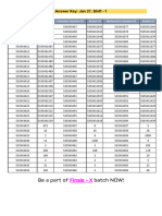 Shiftwise Answer Key JEE2024