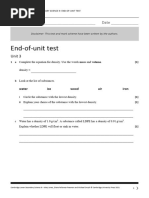Unit 1 End - of - Unit Test | PDF