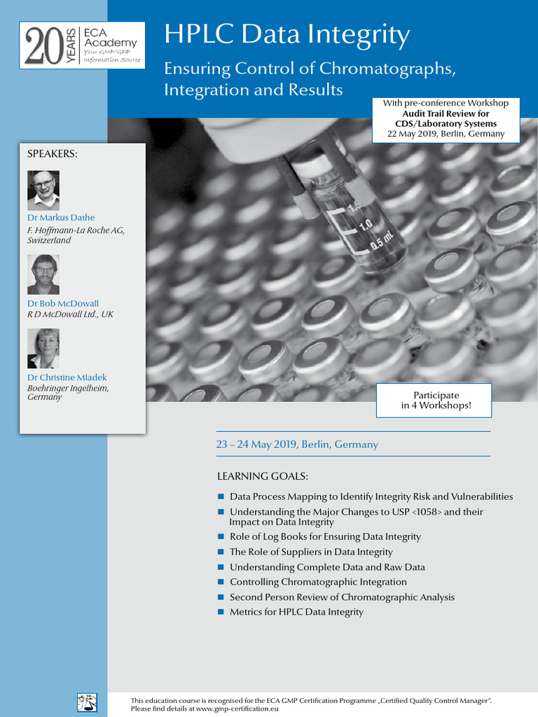 HPLC Data Integrity Course Overview | PDF | High Performance Liquid ...