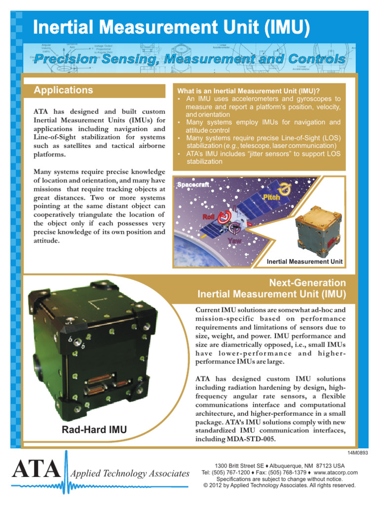 Custom Inertial Measurement Units (IMUs) | PDF | Inertial Navigation ...