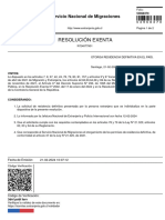 Resolución Exenta: Servicio Nacional de Migraciones