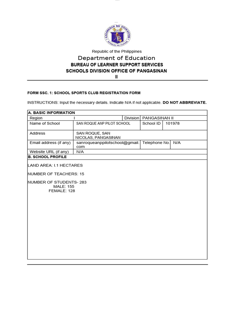 Sports Club Org Form 1 Sranpps Beach Volleyball Club | PDF | Sports ...