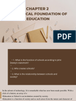 Historical Foundation of Education Chapter 2