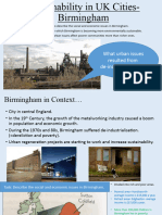 Lesson 22 Sustainability in UK Cities Birmingham
